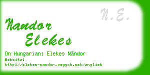 nandor elekes business card
