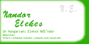 nandor elekes business card